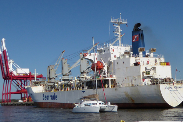 Ship Hauling Paper from Plant