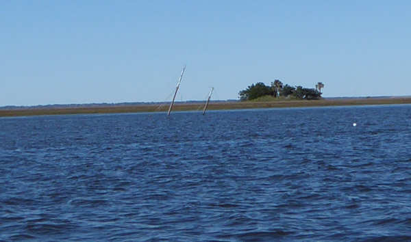 Sunken Two Masted Sailboat