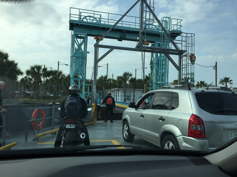 Leaving the Ferry